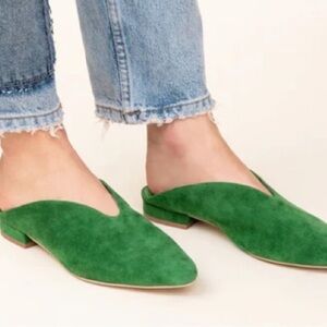 Charlotte Stone Calvin Slides in Kelly Green Sz 10